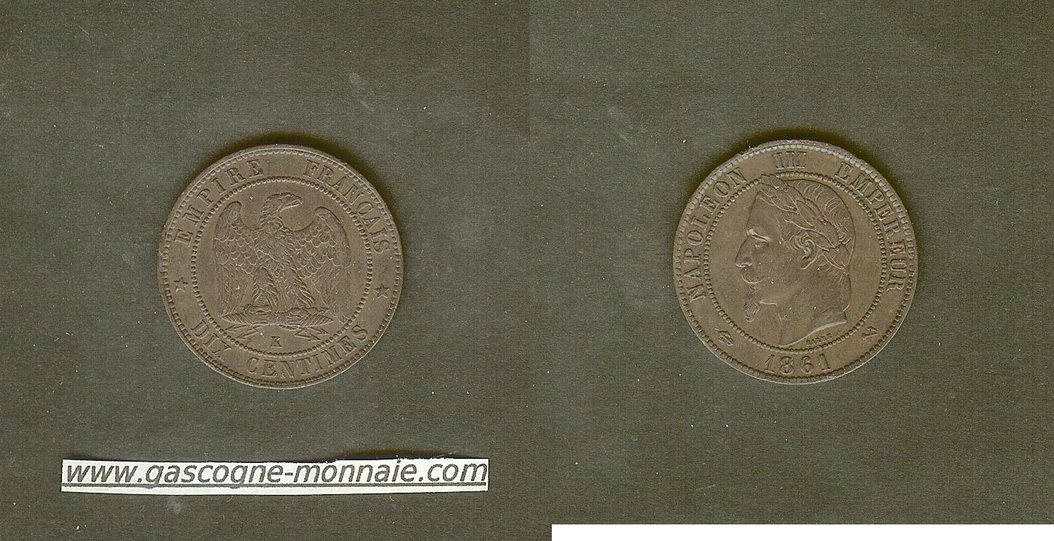10 centimes Napoleon 1861K gEF